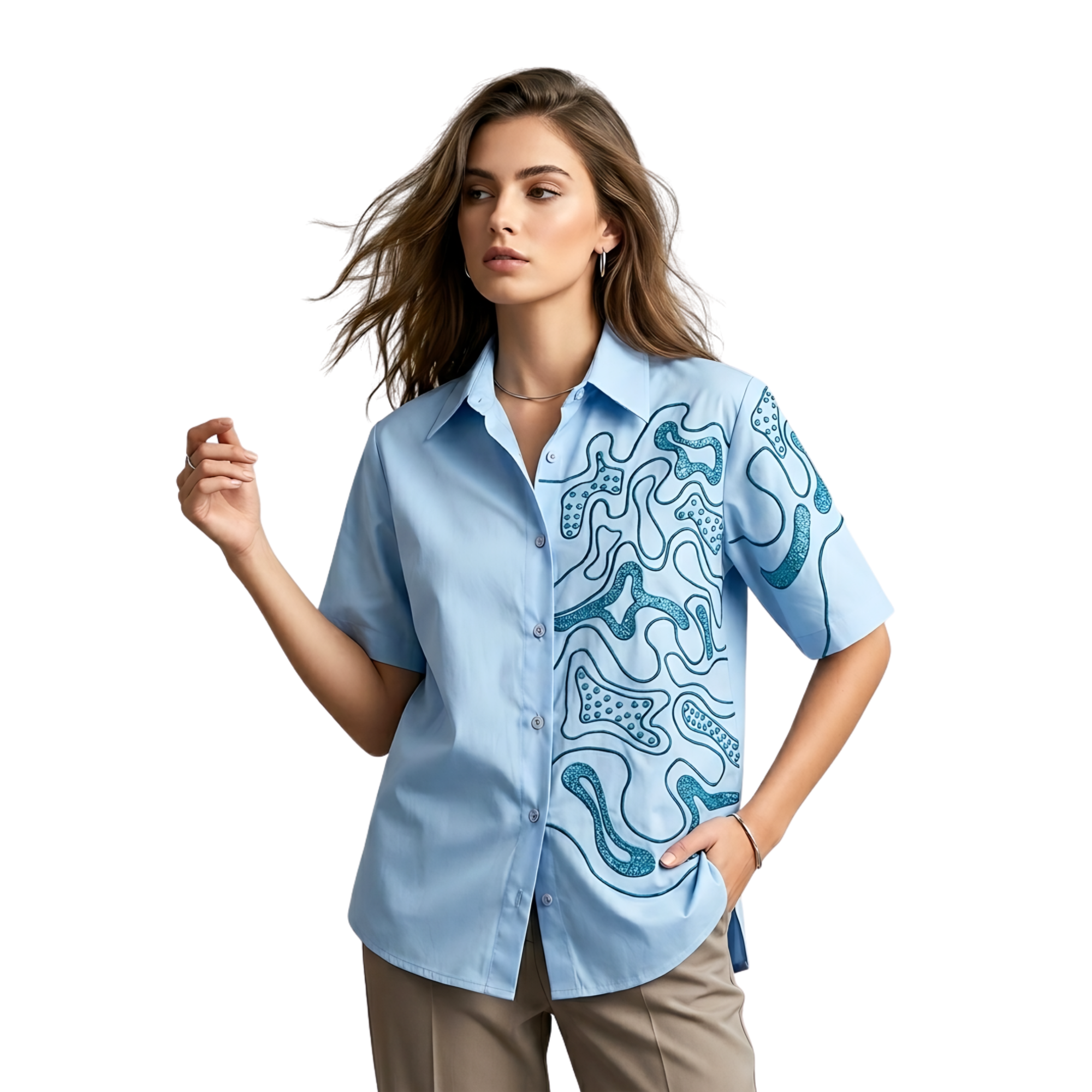 The Maze Shirt- Blue