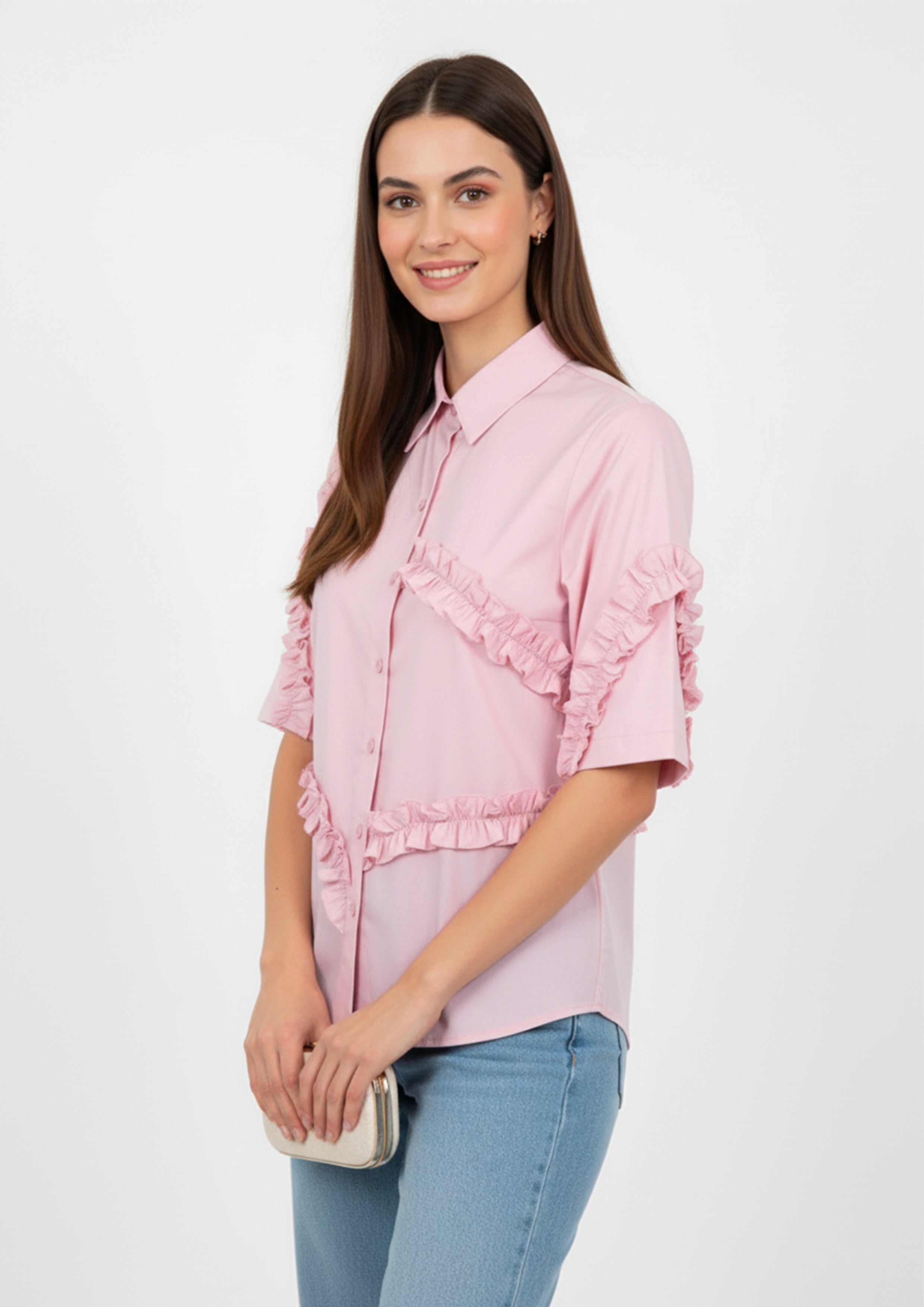 The Mono Frill- Pink