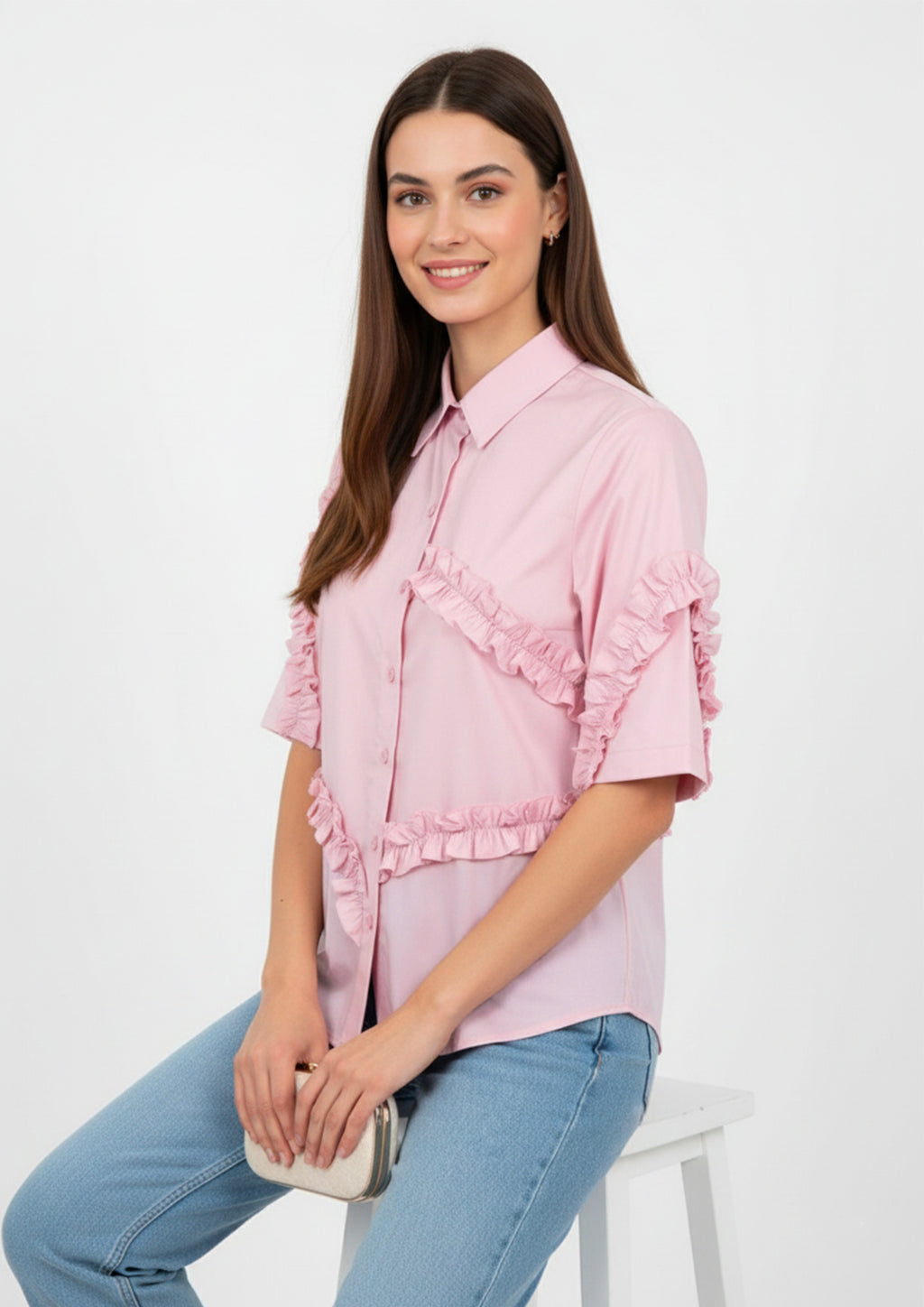 The Mono Frill- Pink