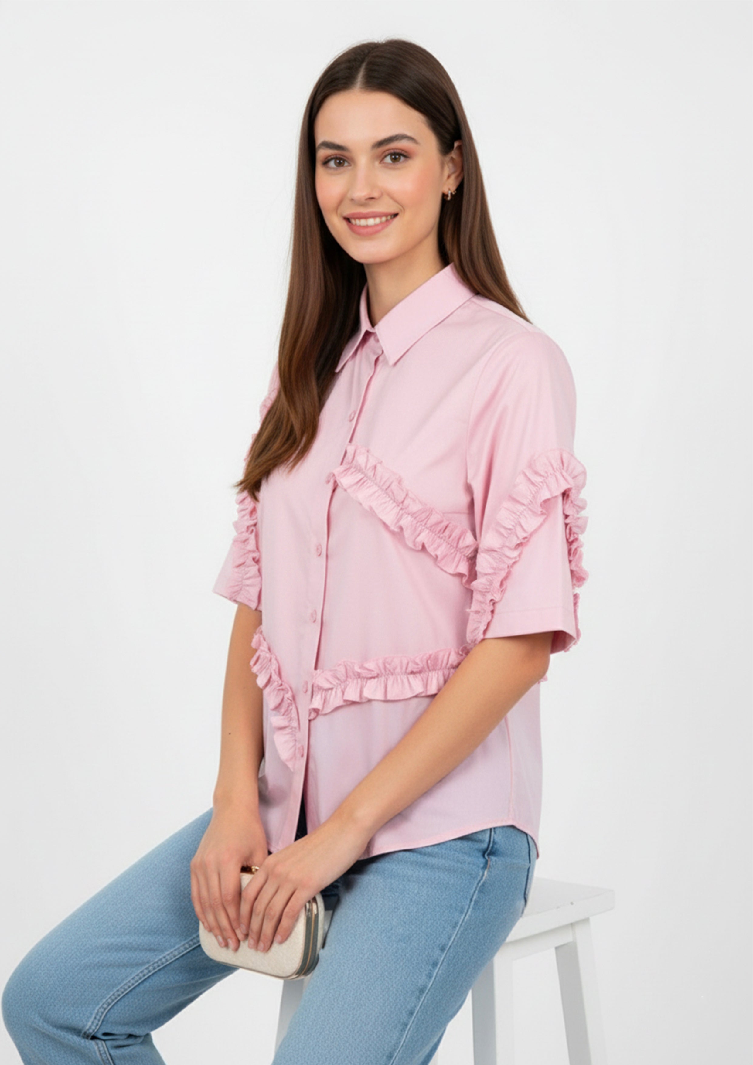 The Mono Frill- Pink